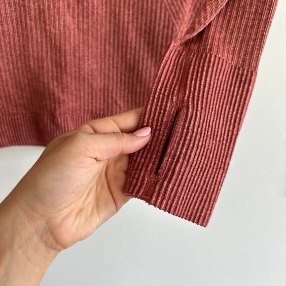 Lululemon Rest Less Pullover Running Top Mulled Wine / Pink Savannah 6 - Picture 6 of 7